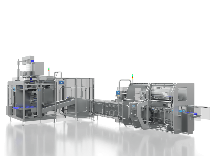 Packaging Line for Sachets in Pre-Glued Cartons